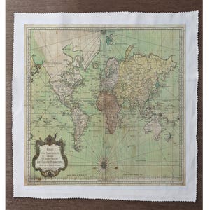 Weltkarte - nähen, Kissen, Polster, Handwerk, Patchwork und Quilting Stoffbahn 100 % Baumwolle
