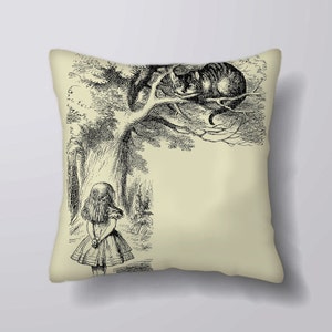 Alice In Wonderland Cheshire Cat  - Cushion Cover Case Or Stuffed With Insert