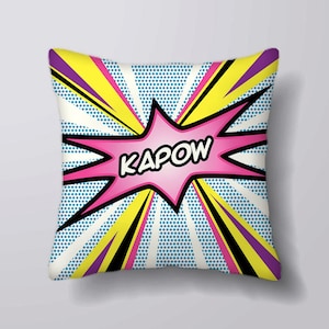 Kapow comic pop art -Cushion Cover Case Or Stuffed With Insert