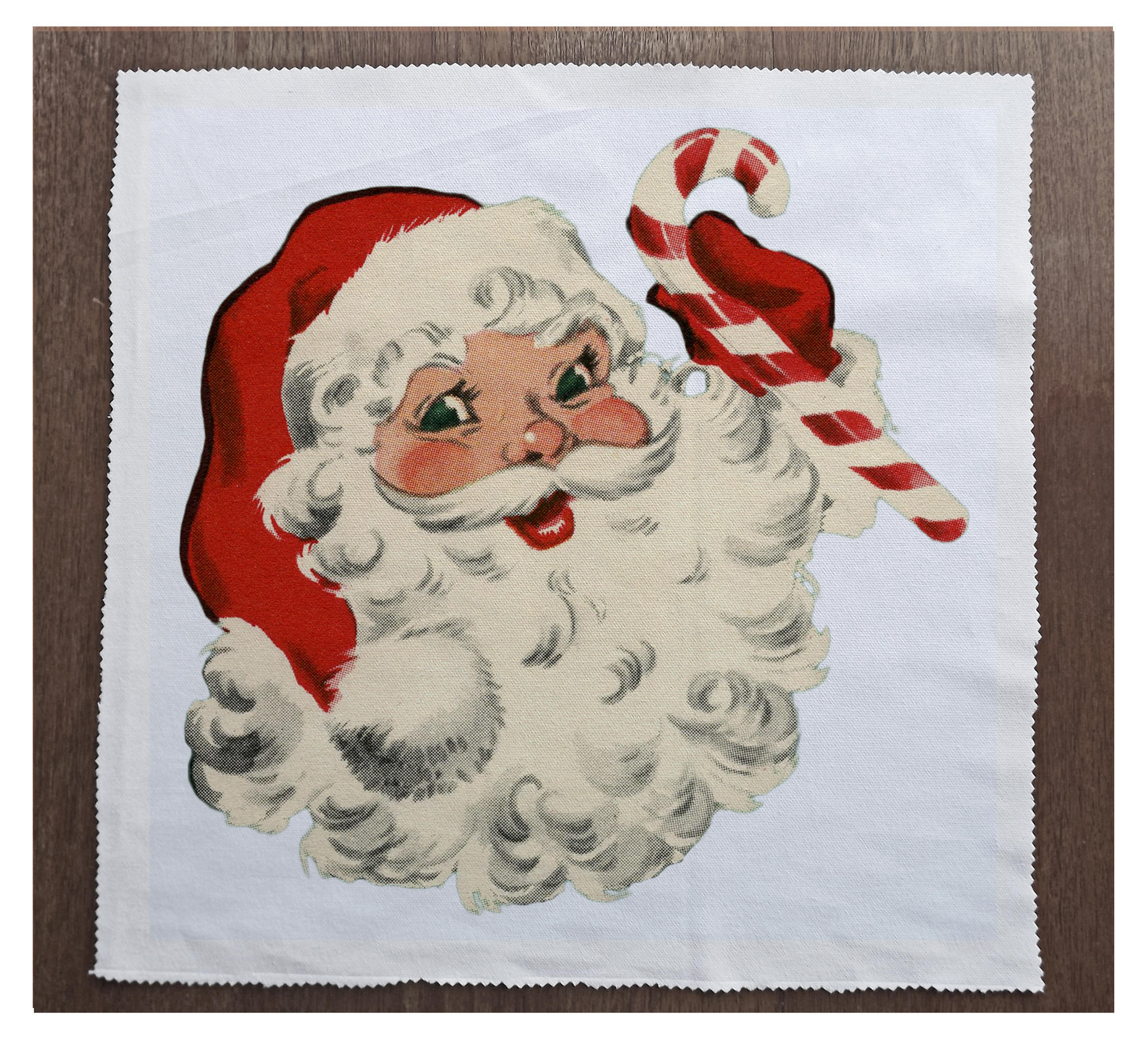 Country Santa Claus Christmas Fabric Panels to Sew, 4 13 X 13 Ready to Sew  Pillows, Wallhangings, Quilts, Clothing Etc 