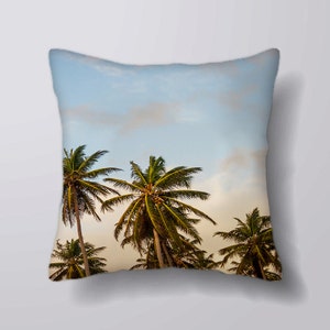 Palm Tree Beach -Cushion Cover Case Or Stuffed With Insert