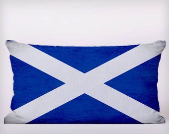 British Scottish Scotland Flag  - Cushion Cover Case Or Stuffed With Insert