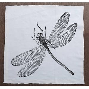 Dragonfly insect - Can Be Customizeable Personlized   - Sewing, Cushion, Upholstery, Craft, Patchwork and Quilting Fabric Panel 100% cotton