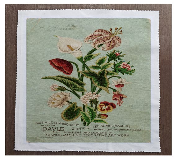 Roses Lily Bouquet Printed On Fabric Panel Make A Cushion Upholstery Craft