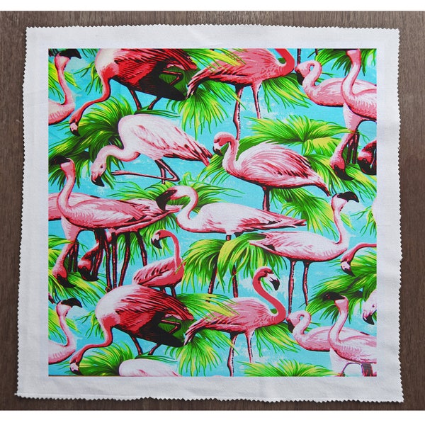 flamant rose vif motif oiseau - couture, coussin, tissus d’ameublement, artisanat, Patchwork et Quilting panneau en tissu 100 % coton