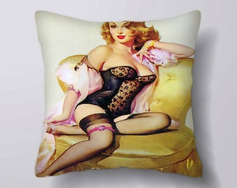 Cadeira Pin Up Girl sexy - Capa de almofada ou recheada com inserção
