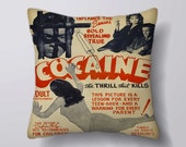 Cocaine Movie Poster -Cushion Cover Case Or Stuffed With Insert