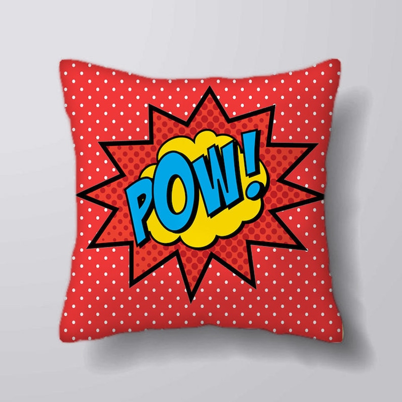 Comic Style Pow -cushion Cover Case or Stuffed With Insert - Etsy