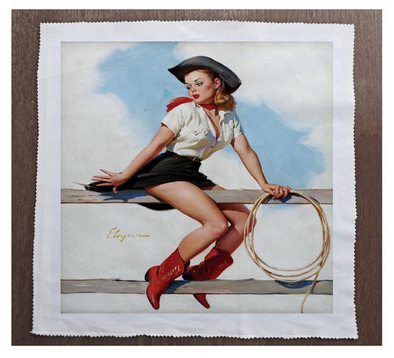 Pinup girl Music Dog Printed On Fabric Panel Make A Cushion Upholstery Craft