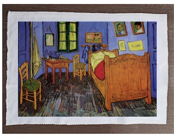 Vincent van gogh Painting Bedroom - Sewing, Cushion, Upholstery, Craft, Patchwork and Quilting Fabric Panel 100% cotton