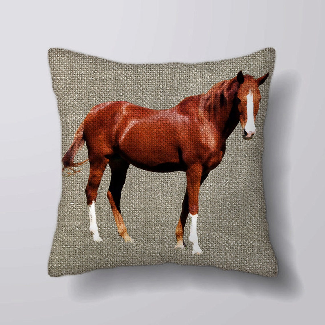 Horse Cushion Cover Case or Stuffed With Insert Etsy