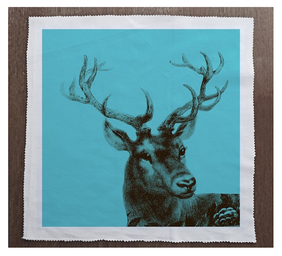 Red Deer Stag Printed On Fabric Panel Make A Cushion Upholstery Craft