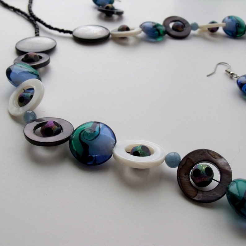 Nightly Swirls Earring and Necklace Set JENE-307