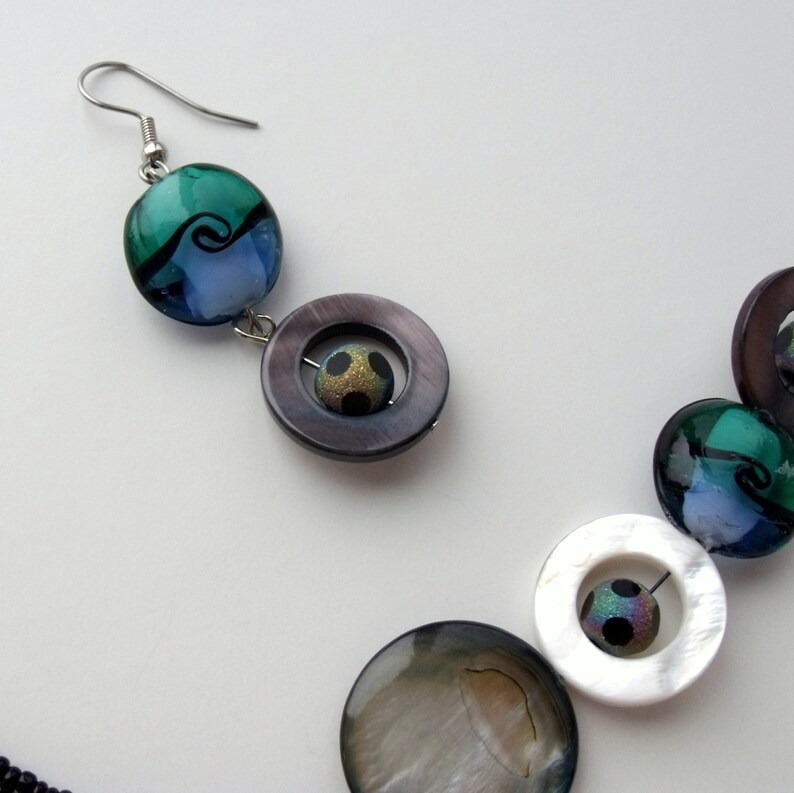 Nightly Swirls Earring and Necklace Set JENE-307
