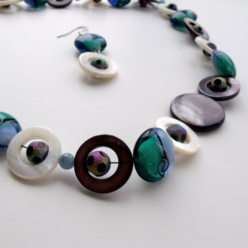 Nightly Swirls Earring and Necklace Set JENE-307