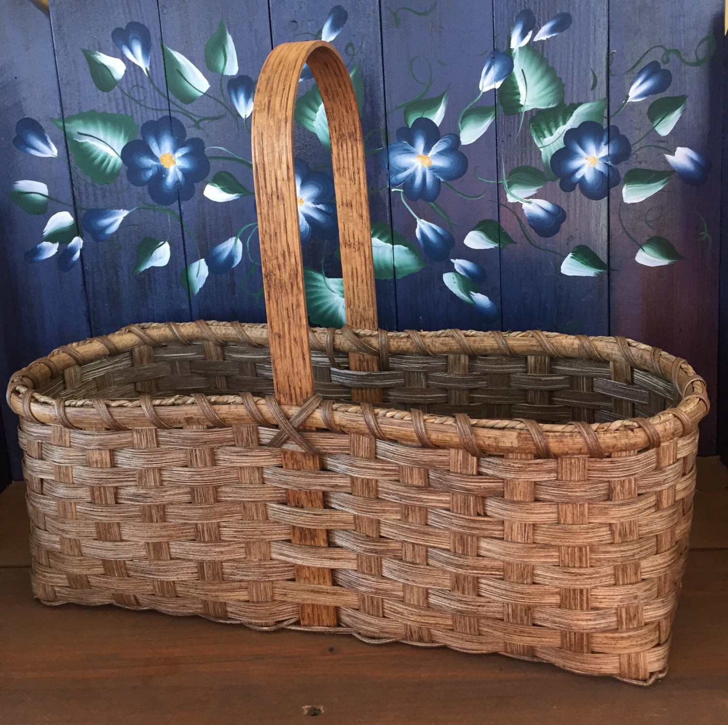 Handmade Basket Primitive Decor Market Basket Farmers Etsy