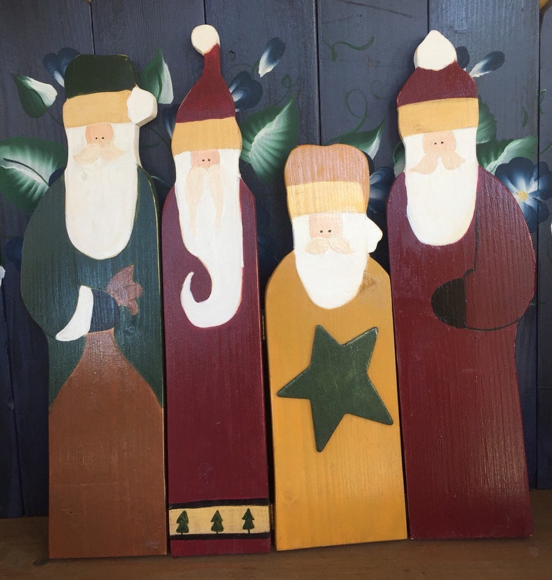 Santa Clause House Decor Primitive Decor Christmas Decoration Folk Art Santa Clause