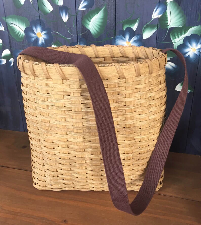 Handmade Basket Shoulder Pack Basket. Hiking Basket Strap Etsy