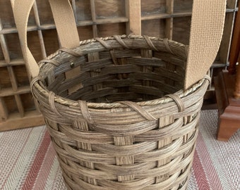 Handmade Basket, Storage Basket, Kindling Basket, Farmhouse Decor, Primitive Decor, Floor Basket, Gift Basket, Made in USA