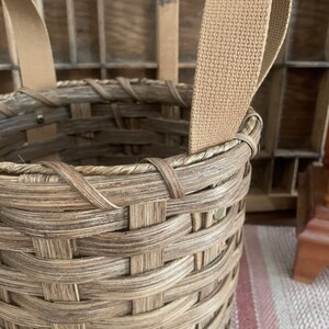 Handmade Basket, Storage Basket, Kindling Basket, Farmhouse Decor, Primitive Decor, Floor Basket, Gift Basket, Made in USA image 3