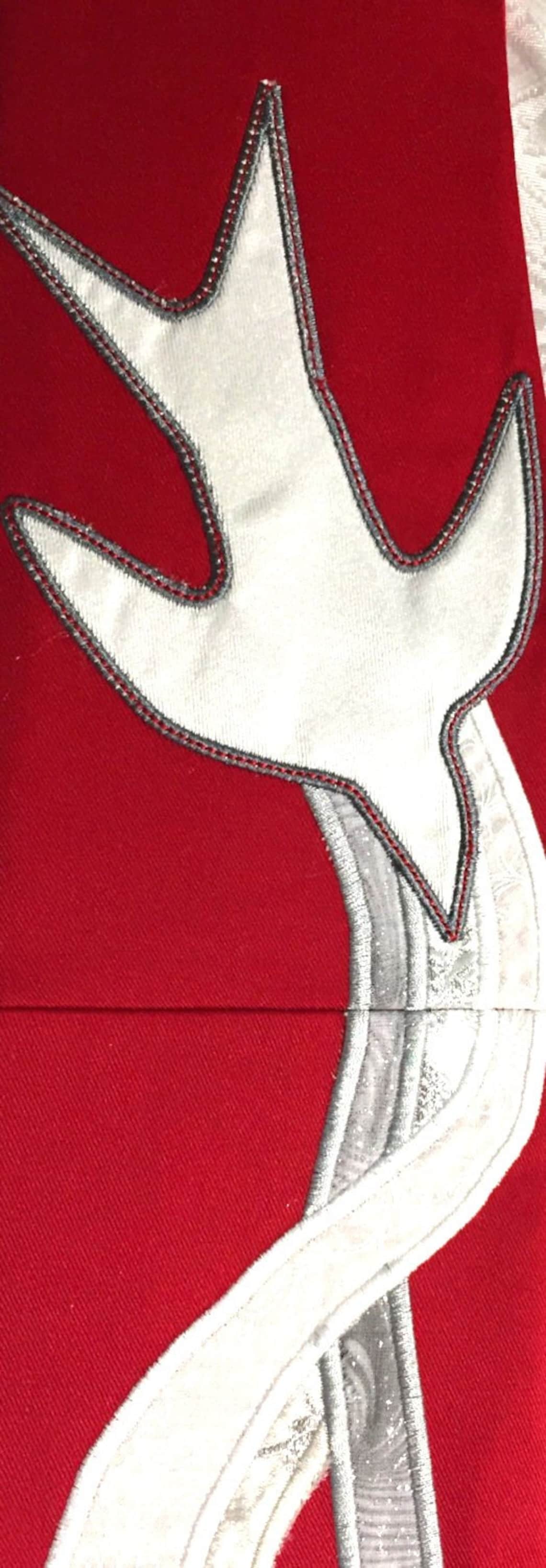 Pentecost Stole With Dove and Holy Spirit Ribbons for Pastor - Etsy