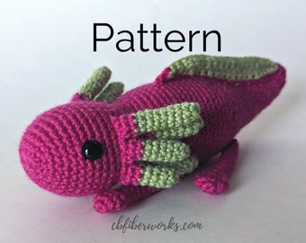 Addie the Dragon Fruit Axolotl Crochet Pattern | Cute & Beginner-Friendly Axolotl Pattern