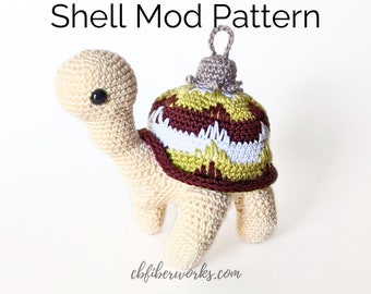 Sammie the Turtle Ornament Shell Mod Crochet Pattern | Removable Shell Pattern