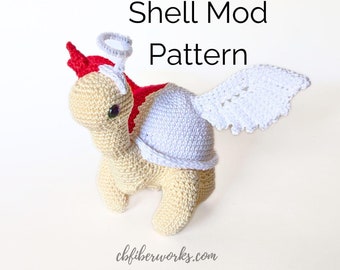 Sammie die Schildkröte Angel vs Devil Shell Mod Häkelanleitung | Abnehmbares Muschelmuster