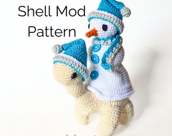 Sammie the Turtle Snowman Shell Mod Crochet Pattern | Removable Shell Pattern