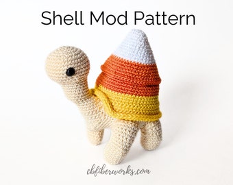 Sammie the Turtle Candy Corn Shell Mod Crochet Pattern | Removable Shell Pattern