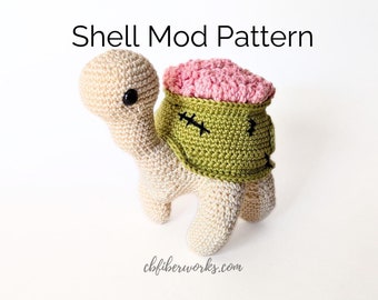 Sammie the Turtle Zombie Shell Mod Crochet Pattern | Removable Shell Pattern