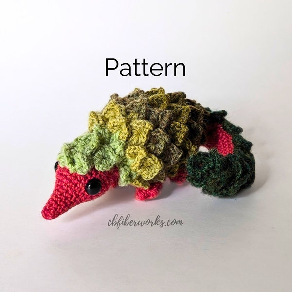Pascal the Pangolin Crochet Pattern | Posable Amigurumi Toy Pattern