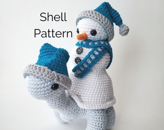 Sammie the Turtle Snowman Shell | Crochet Removable Shell Pattern