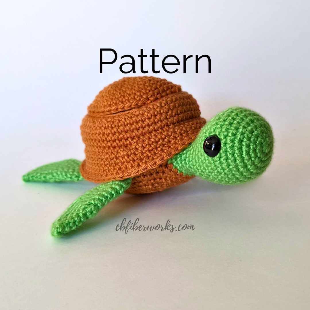 Terra the Sea Turtle Crochet Pattern Easy Treasure Keeper Turtle - Etsy