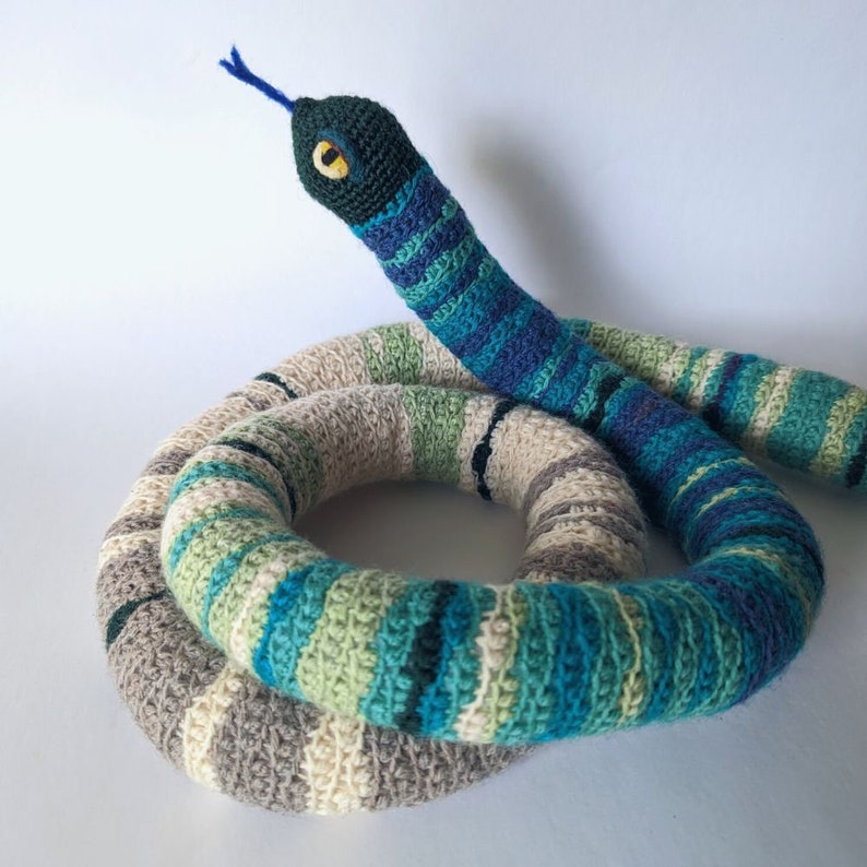 Kelvin the Temperature Snake Crochet Pattern Easy Etsy
