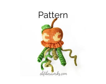 Jack o' Jelly 2 in 1 Crochet Pattern | Pumpkin Jellyfish and Ghost Jellyfish Halloween Pattern