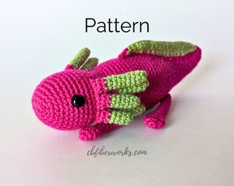 Addie the Dragon Fruit Axolotl Crochet Pattern | Cute & Beginner-Friendly Axolotl Pattern
