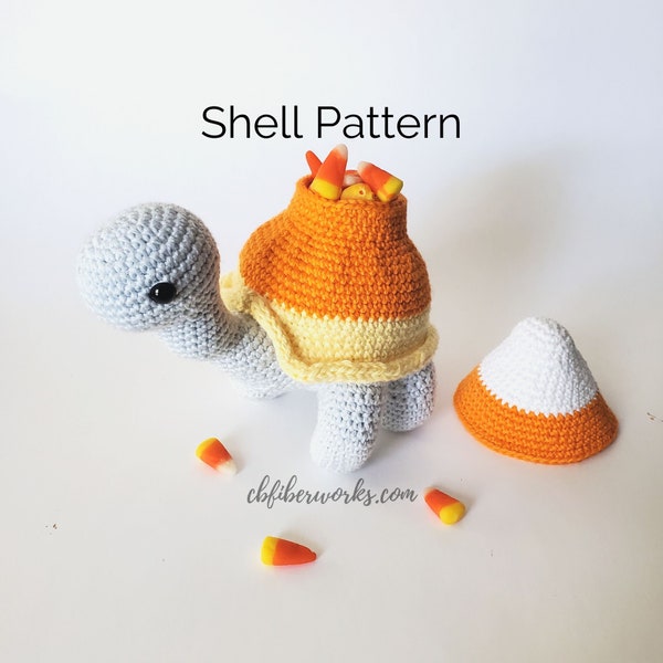 Sammie the Turtle Candy Corn Surprise Shell | Removable Crochet Shell Pattern