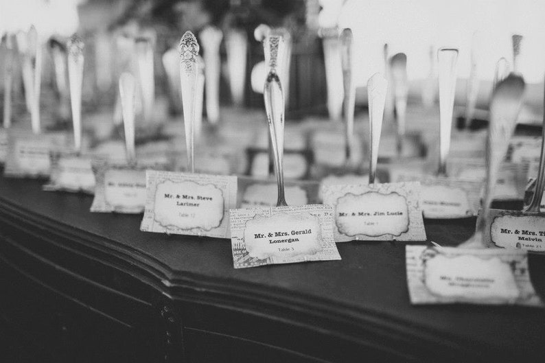SET OF 20 Vintage Fork Place Card Holders Etsy