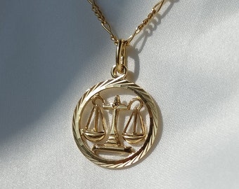 LIBRA // LIBRA - zodiac sign necklace in gold, silver or rose gold / zodiac necklace libra / gift / birthday / sterling silver