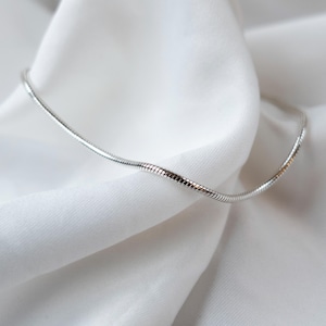 Seraphina bracelet made of silver or gold-plated – Snake chain bracelet for women – Shiny bracelet – Minimalist & handmade