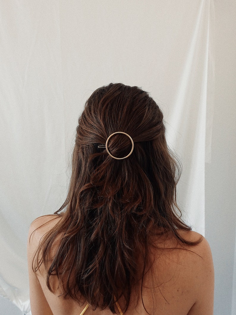 MAGNA NAKED round hair clip in gold, silver, rose gold / bridal jewelry / bridesmaid / hair clip / gift / hair accessories large image 5