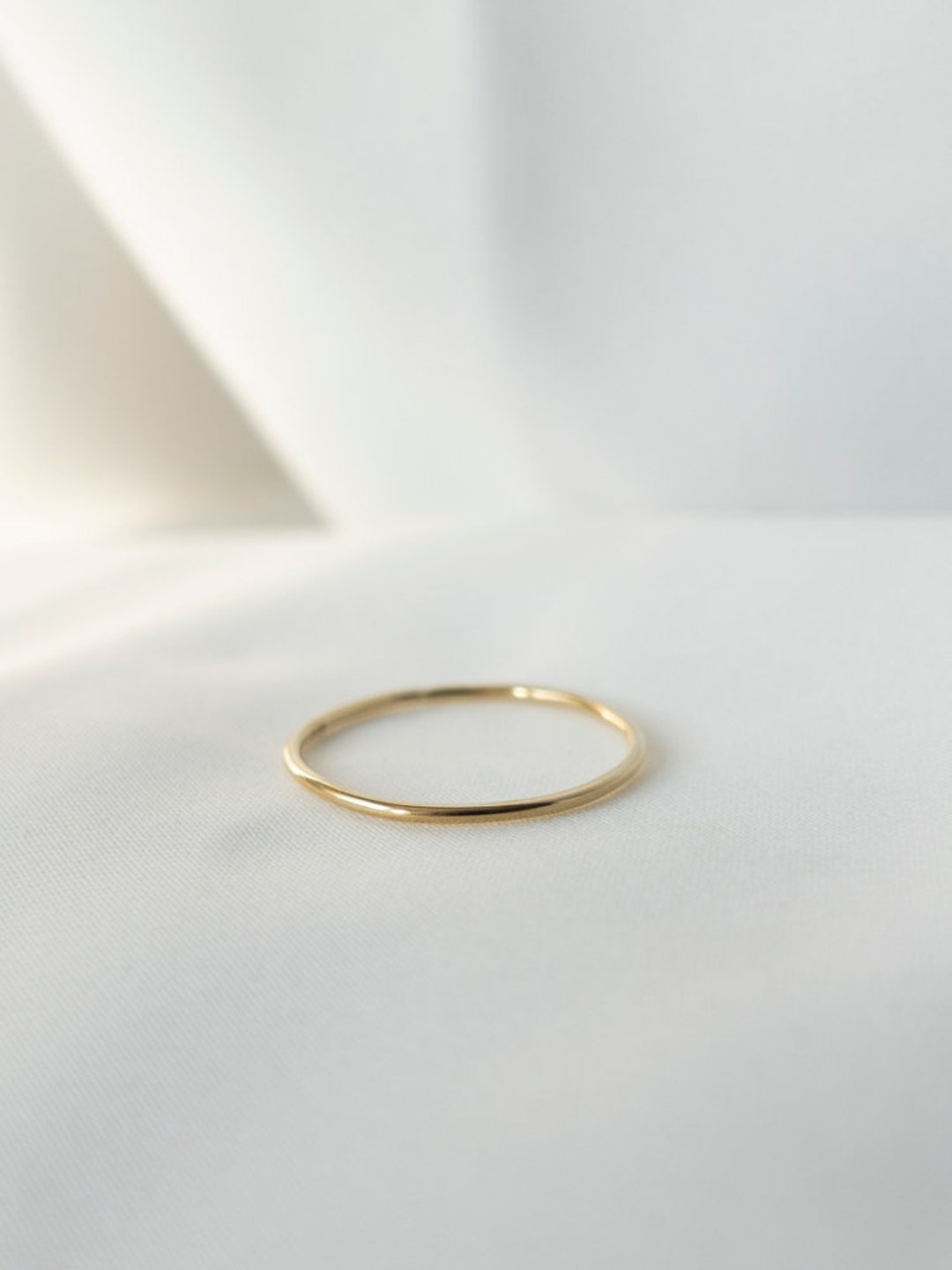 Smooth Ring Alexia – Simple Stacking Ring Made of Silver or Gold-plated ...