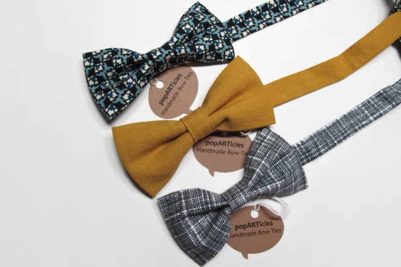 Mod Bow Tie Gift Set Men's Bow Tie Gift Set PreTied Etsy