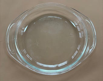 Vintage Pyrex 685C C-15 Clear Glass Round Casserole Lid Baking Dish with Handles