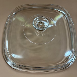 Pyrex A-12-C Clear Glass Replacement Lid for Square Casserole Dish MCM Corning