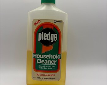 Vintage Pledge Household Cleaner No Residue No Rinse 16 fl oz 1991