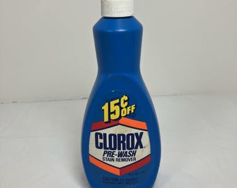 Vintage CLOROX Pre-Wash Stain Remover HTF Discontinued 1987 About 50% Full