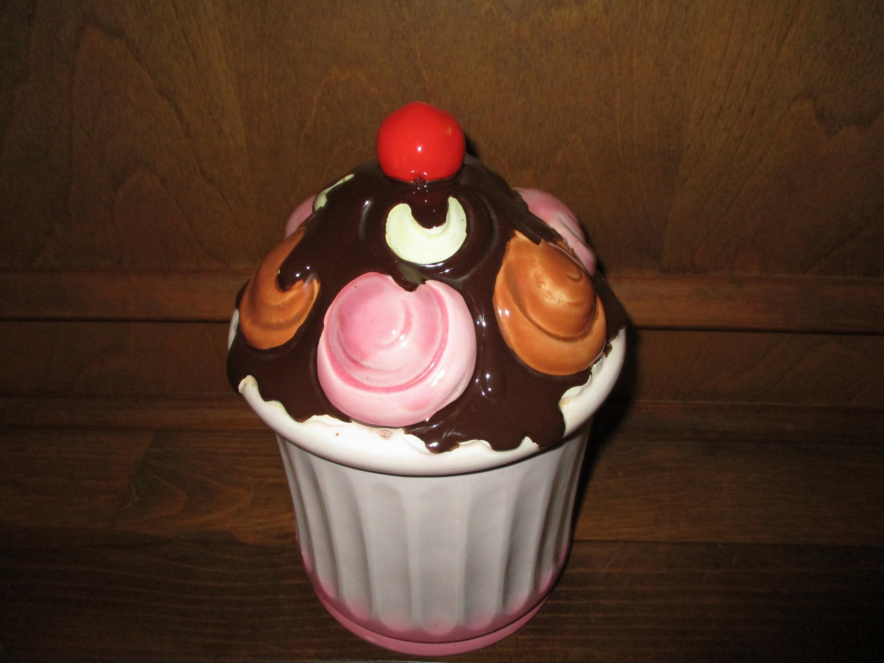 Icecream Sundae Ceramic Cookie Jar by Cara Creations Made Etsy