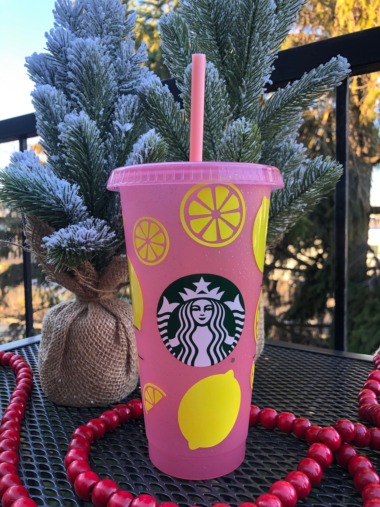 Pink Lemonade Starbucks Cup Etsy